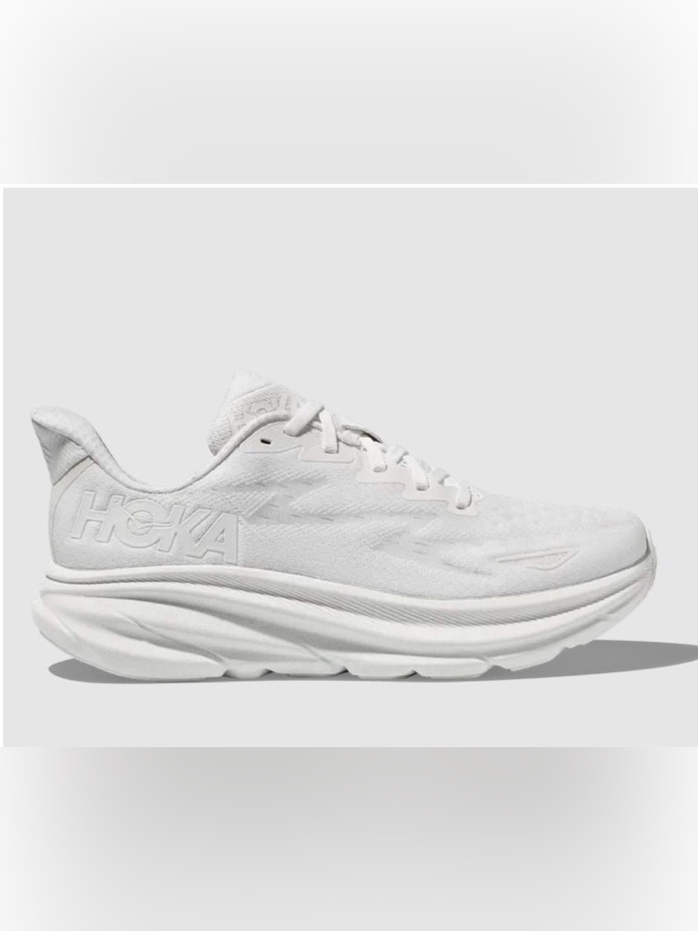 Hoka Clifton 9 Running Shoes for Women White/White Size 9B
